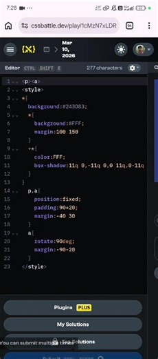CSS Battles Daily Target 10th February 2026 Solution | 191 chars | CSS Challenges #cssbattles #css