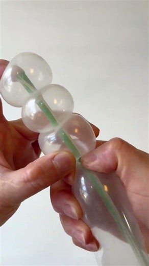 Simple sugar apple with balloon and stick. #Balloon Tutorial# Handicraft