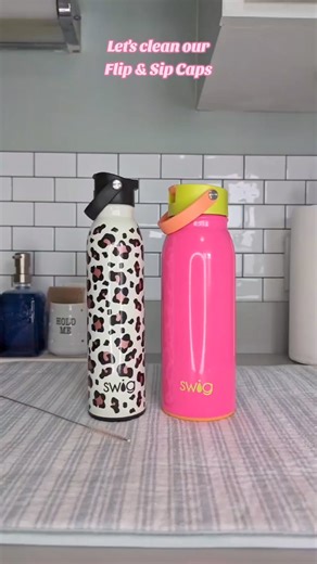 Clean our Flip Sip Caps with us! simply take apart and hand wash or toss them in your dishwasher 🫧 #swiglife #cleanswiglid #flipandsip #cleaningtips #waterbottles | Swig Life