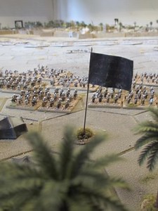 Dervish forces gather around the black standard ready to break the siege of Khartoum. Baccus6mm figures on Kallistra ltd battlefield, buildings mainly Leven Miniatures - Battlescale. One of my favorite games to play with a different result every time 😬For a tour of the battlefield and a brief description of the game take a look here https://www.facebook.com/reel/362245509434401 | Daniel Hodgson
