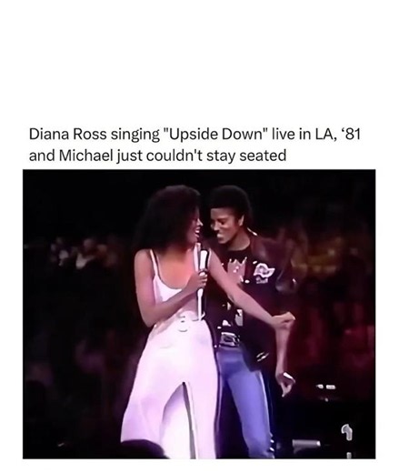 Michael Jackson couldn’t help but join Diana Ross on stage singing "Upside Down" live in LA 1981