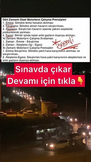 Sınavda çıkar / ehliyet sınav soruları/ ehliyet konu anlatımı / motor dersi soruları/ #motordersi