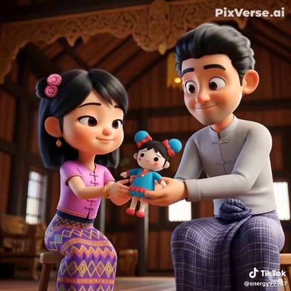 Cute Myanmar Cartoon with CapCut AI
