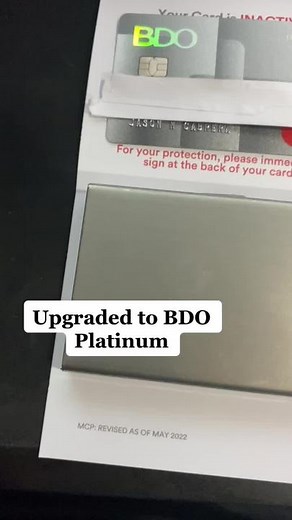 Upgraded to BDO Platinum Mastercard 👍#bdo #creditcard #rewards #platinumcard #swipe #upgrade