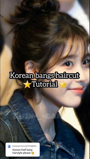 Korean bangs haircut tutorial at home#aestheic #fypシ゚viral