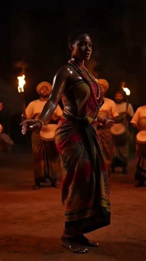 African dancing beauty