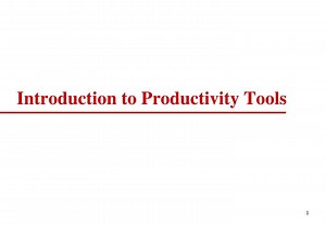 Introduction to Productivity Tools - SlideServe