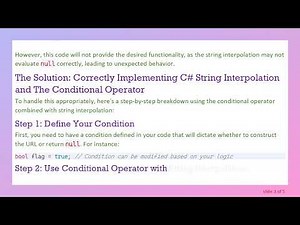 Mastering C# String Interpolation and the Conditional Operator: Return Null When Needed