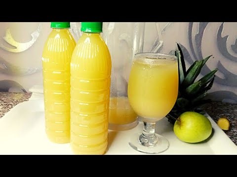 How To Make Apple And Pineapple Juice At Home Without A Juicer | Homemade Juice