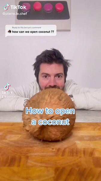 Easy Coconut Opening Method for Fresh and Delicious Meat