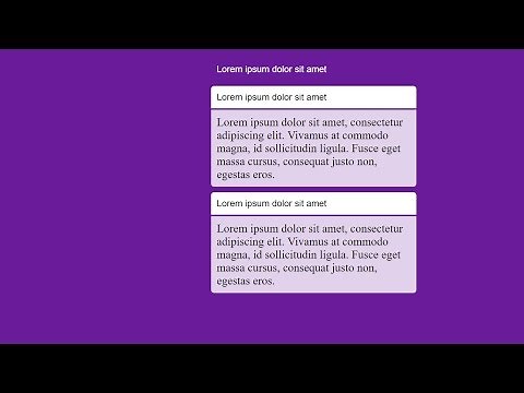 HTML - How to make Accordion / Expandable List / Collapsible List