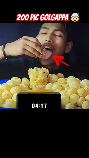 200 pic golgappa eating challenge short #food #challenge