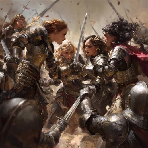 Warrior Queens at Dawn ⚔️🔥 #WarriorQueens #BattleOfFury #WomenOfPower #EpicFight #FemaleWarriors #LegendaryBattle #MythicWarriors #AmazonSpirit #FierceAndFearless #EpicFantasy #WomenInArmor #WarriorGoddesses #HeroicClash #PowerAndGlory | Legends of steel