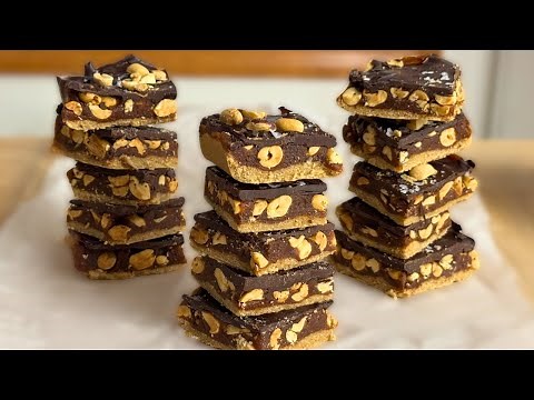 Easy No-Bake Vegan Snickers Bars That Taste Just Like Snickers (Way Healthier)