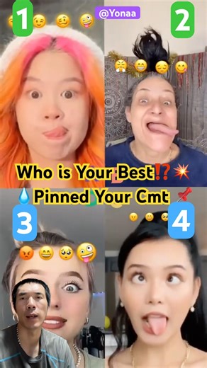 Who is Your Best⁉💥💧Pinned Your Cmt 📌#duet #challenge #trending #viral #funny #shortvideo #1234