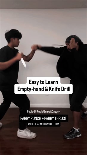 Paulo Rubio | Knife + Boxing Drill: Basic demo, with advanced concepts 1. Teaches empty-hand striking against a knife 2. Differentiating parries for... | Instagram
