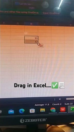 How to drag in Excel spreadsheet 📄⭐#computerknowledge
