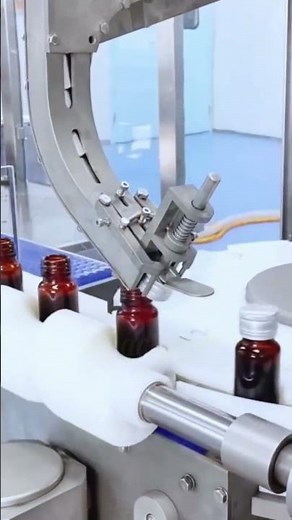 Automatic Cap Hanging &Capping MachineCap Placement and Tightening Process #cappingmachine #capping