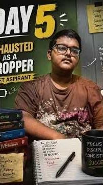 Day 5 😴 Exhausted as a NEET 2027 Dropper | Real Study Vlog | #neet #neet2027 #study #neetexam