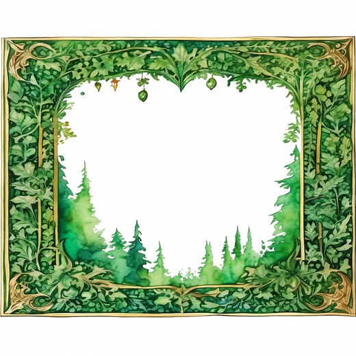 Watercolor Forest Frame Clipart Digital Paper Crafts Frame Border Clipart Card Making Clipart Invitation Making Woodland Border Frames - Etsy