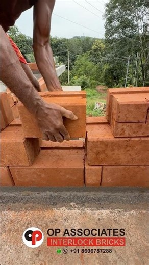 Soil solid laterite interlocking brick peice cutting and tight laying #interlockingbrick #soil #mud