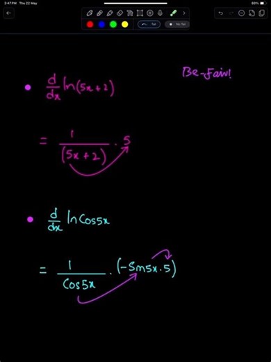 DIFFERENTIATION OF Ln FUNCTIONS.