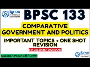 IGNOU BPSC 133 MOST IMPORTANT QUESTIONS FOR DEC 2025 EXAMS | IGNOU BPSC 133 Revision | GUESS PAPER