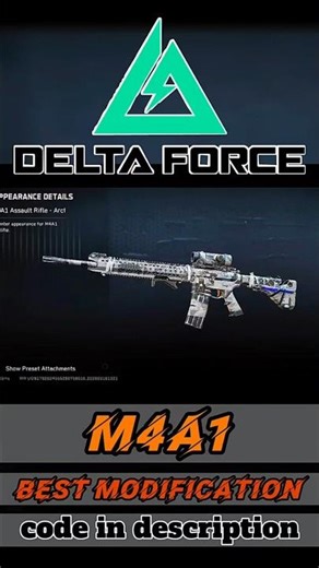M4A1 | Best modification | Delta force