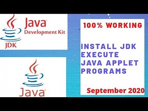 How To Install JAVA JDK & Execute Applet Programs In 2020