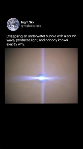 Collapsing an underwater bubble with a sound wave, produces light, and nobody knows exactly why.