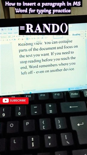 How to insert a paragraph in MS Word for typing practice @computer?it's easy #computereducation