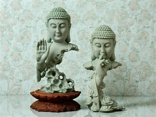 Tall Green Sandstone Buddha Statue, Zen Home Decor, Meditation Room Art, Spiritual Desk Ornament, Thai Style Sculpture, Feng Shui Gift,peace - Etsy