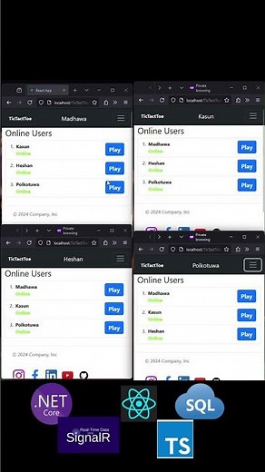 Build an Online Game with SignalR & React #shorts #coding #react #dotnetcore #webapi #codingtips