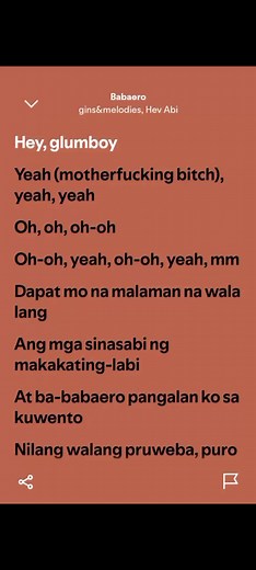Babaero: Complete Lyrics and Song on Spotify