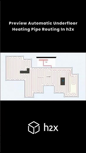 Automatic Underfloor Heating Pipe Routing In h2x