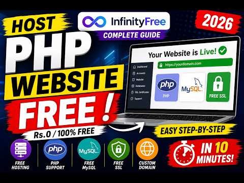 0$ Free PHP MySql Website Hosting ! 🚀 InfinityFree Complete Guide (2026)