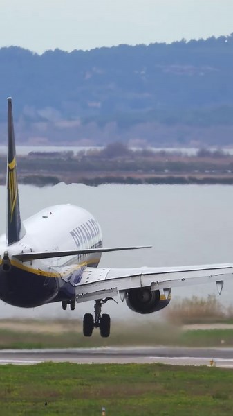 Captivating Ryanair Boeing 737 Landing at Marseille Airport