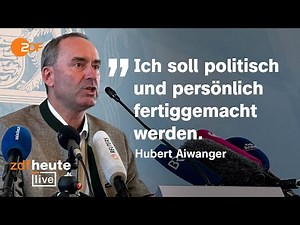 Aiwanger entschuldigt sich und lehnt Rücktritt ab | Statement und Analyse bei ZDFheute live
