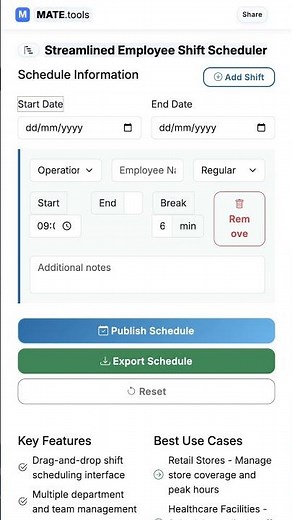 Streamlined Employee Shift Scheduler for FREE #Shorts