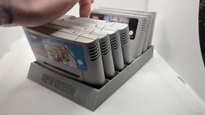 SNES | Super Nintendo Game Cartridge Display Stand - Etsy