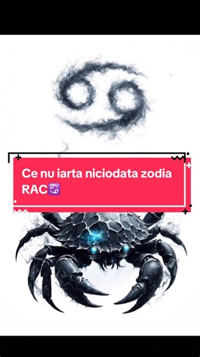Racii pot ierta multe… dar aceste 3 lucruri rămân adânc în sufletul lor. Tu ce crezi că doare cel mai tare pentru un Rac: 1, 2 sau 3? #zodiac #rac #astrologie #zodii #nuiartazodia