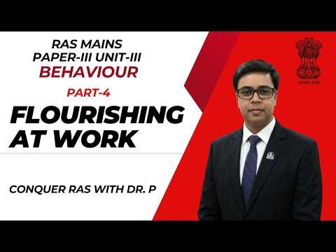 Flourishing at work RAS Mains 2026 PAPER-3 Unit-3 #behavior #ras #rpsc #psychology #riasec