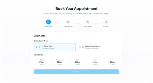 Doctor Appointment Booking Website | Figma