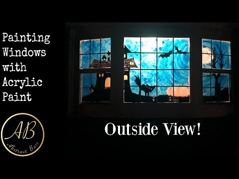Painting windows with acrylic paint