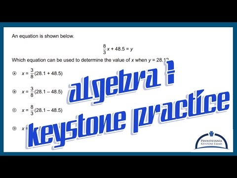 Algebra 1 KEYSTONE Practice - How to Solve a Two-Step Equation