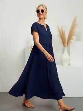 Robe longue fluide femme élégante et confortable été