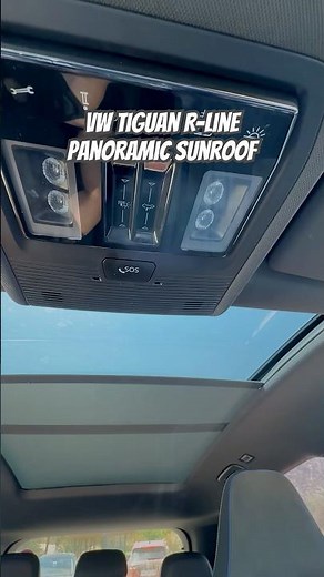 VW Tiguan R-line panoramic sunroof! Check out the cabin as well