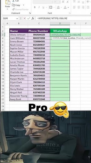 Add WhatsApp Link in Excel in 5 Seconds! 📱 | Click & Chat 🤯 ✅ #ExcelTips
