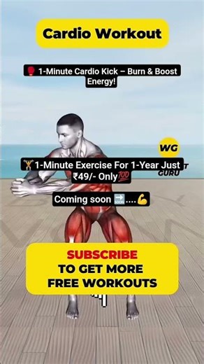 🥊 1-Minute Cardio Kick – Burn & Boost Energy!