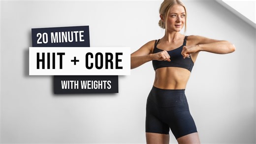 【Anna】20分钟全程站立快速HIIT+腹肌训练｜全身负重｜居家有氧